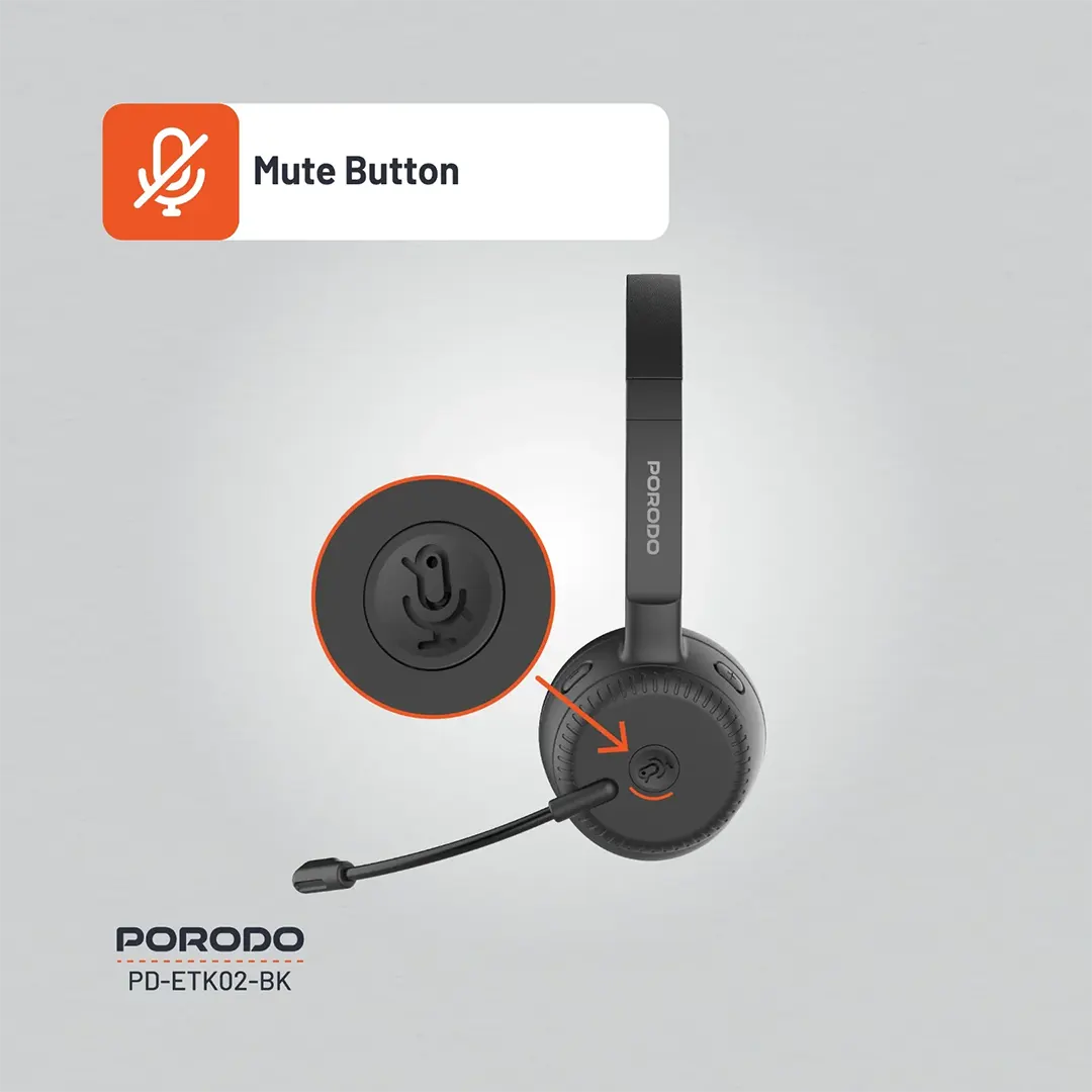Porodo Office Wireless Headset 6 Porodo Office Wireless Headset - Image 6