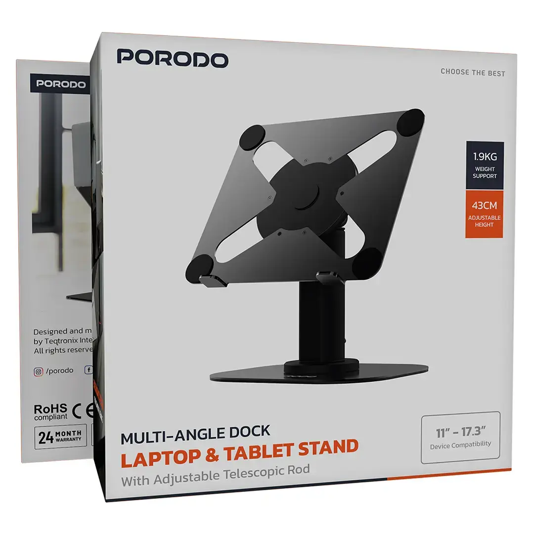 Porodo Multi-angle Laptop and Projector Tripod Stand 5 Porodo Multi-angle Laptop and Projector Tripod Stand - Image 5