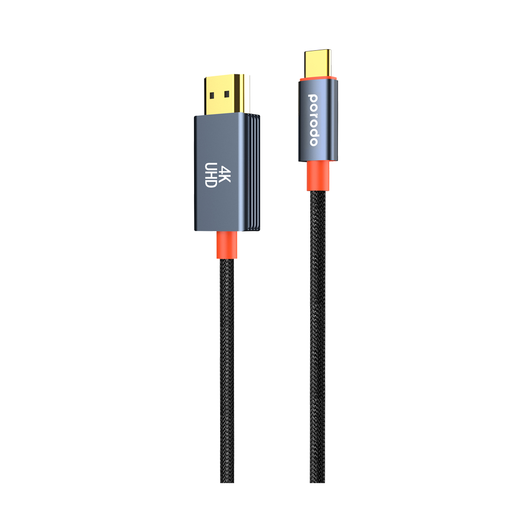 Porodo Woven Cable Type-C to HDMI 7 Porodo Woven Cable Type-C to HDMI - Image 7