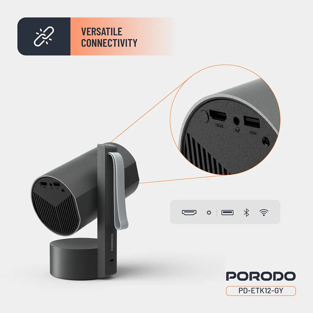 Porodo Full HD Smart Projector 4 Porodo Full HD Smart Projector - Image 4