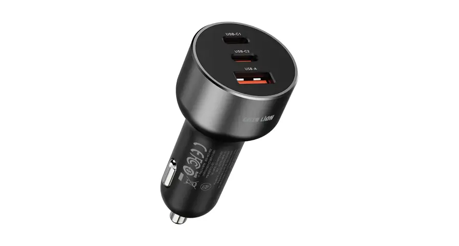 Green Lion Trio Volt Car Charger - Black 1 Green Lion Trio Volt Car Charger - Black