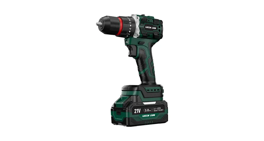 Green Lion GD-12 Edge Pro Cordless Hammer Drill - Green 1 Green Lion GD-12 Edge Pro Cordless Hammer Drill - Green