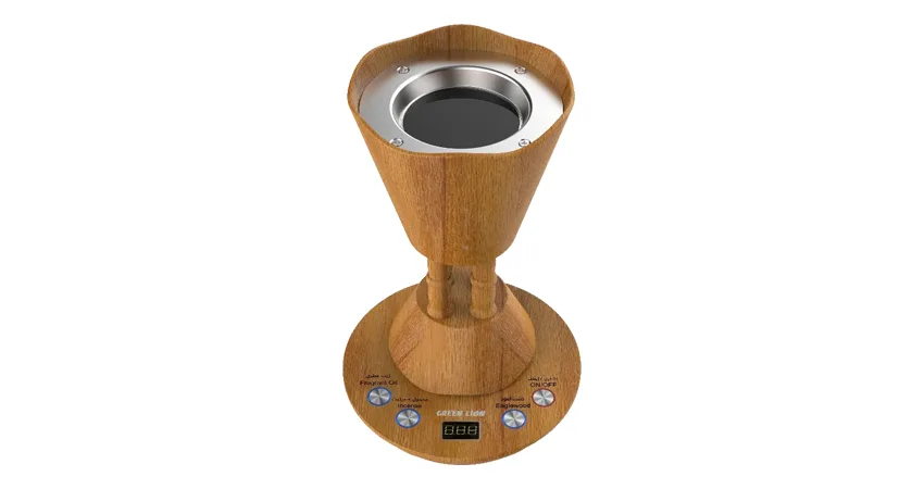 Green Lion Majlis Electric Bakhour Burner - Wooden 1 Green Lion Majlis Electric Bakhour Burner - Wooden