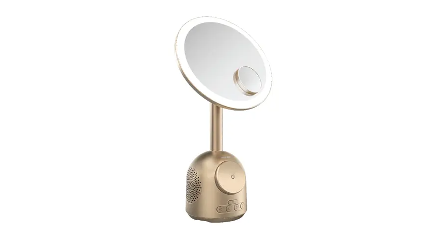 Green Lion Makeup Mirror with Speaker and MagSafe Charger - Gold 1 Green Lion Makeup Mirror with Speaker and MagSafe Charger - Gold