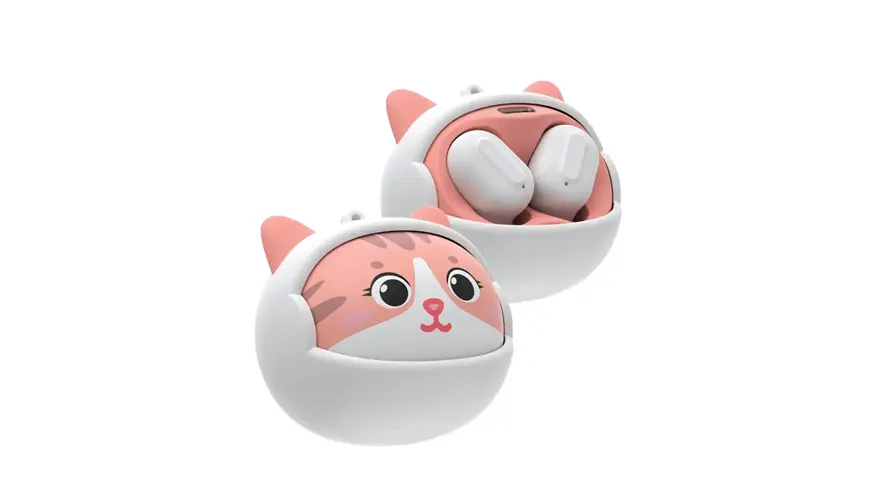 Green Lion Kitty Beats True Wireless Earbuds - White 1 Green Lion Kitty Beats True Wireless Earbuds - White
