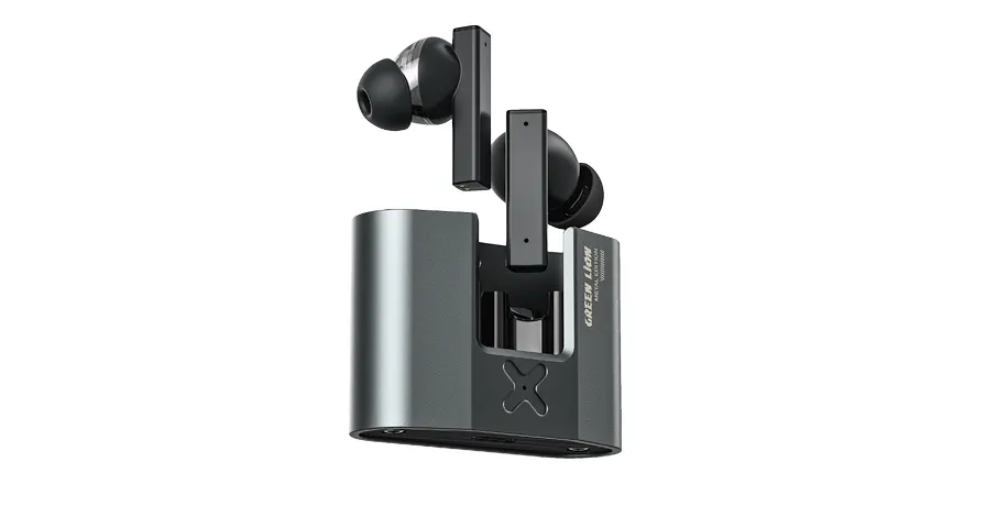 Green Lion ZINC X Metal Earbuds TWS with ANC - Black 1 Green Lion ZINC X Metal Earbuds TWS with ANC - Black