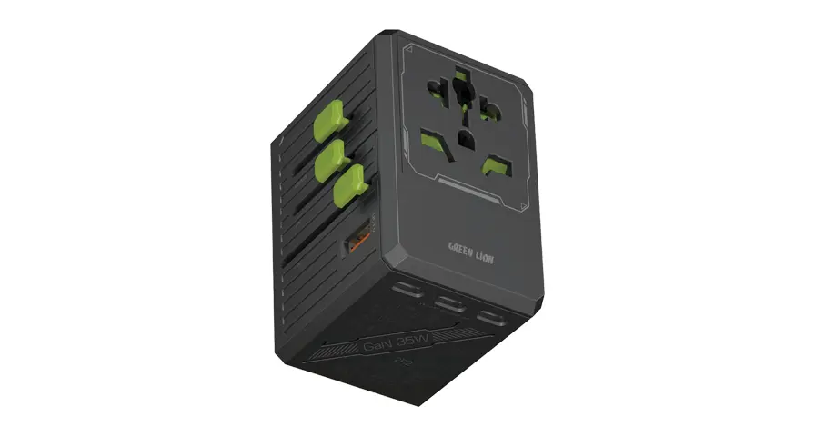 Green Lion GaN Adapter 35W 6 in 1 | 2 in 2 Cable - Black 1 Green Lion GaN Adapter 35W 6 in 1 | 2 in 2 Cable - Black