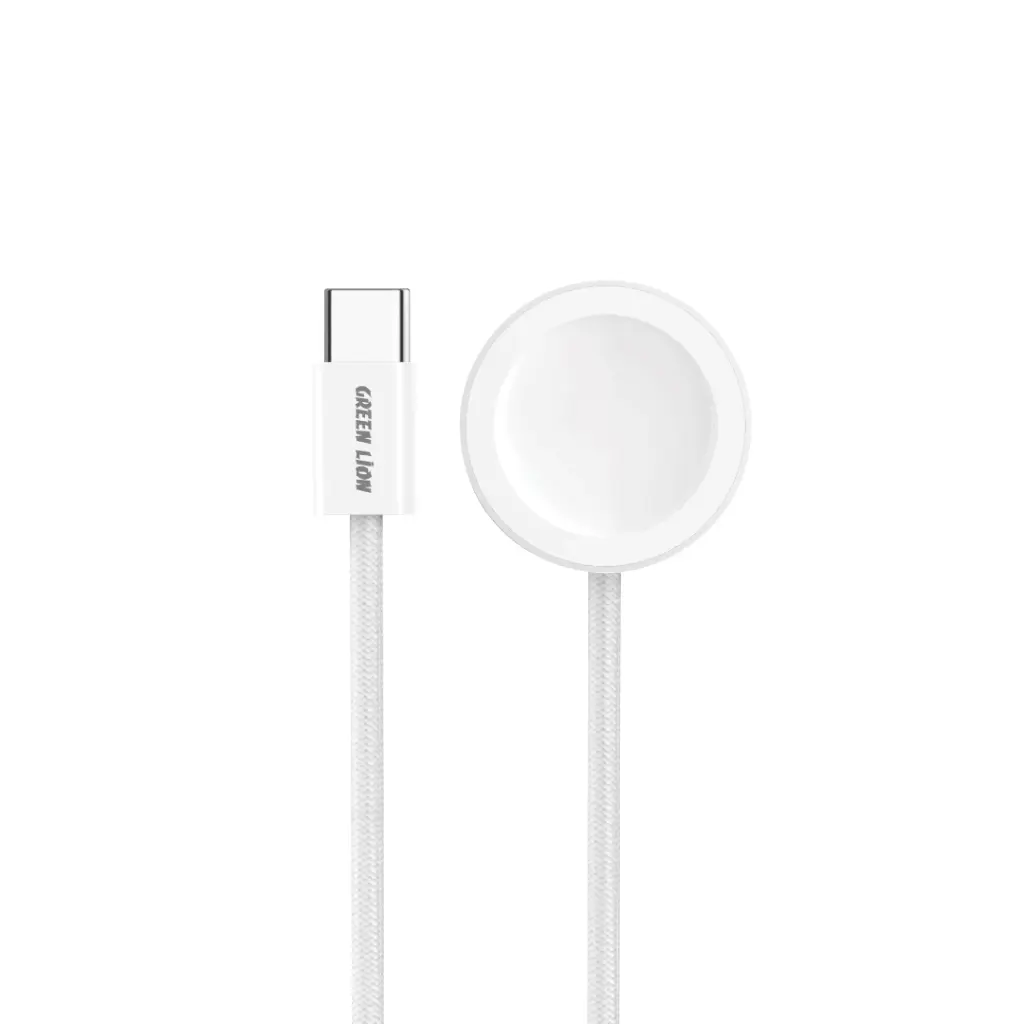 Green Lion iWatch Charger USB-C To Wireless Charger - White 1 Green Lion iWatch Charger USB-C To Wireless Charger - White