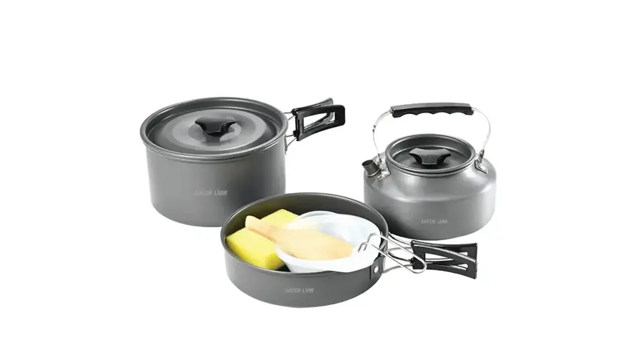 Green Lion 7 IN 1 Camping Cookware - Black 1 Green Lion 7 IN 1 Camping Cookware - Black