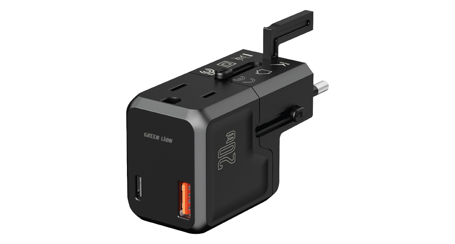 Green Lion Mini Travel Adapter PD 20W Fast Charging - Black 1 Green Lion Mini Travel Adapter PD 20W Fast Charging - Black