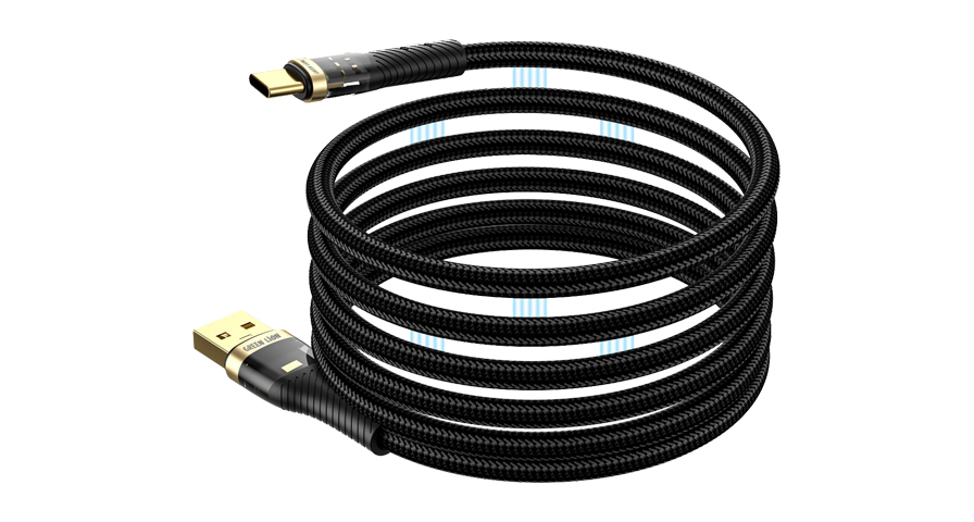 Green Lion Magnetic Cable USB-A to USB-C - Black 1 Green Lion Magnetic Cable USB-A to USB-C - Black