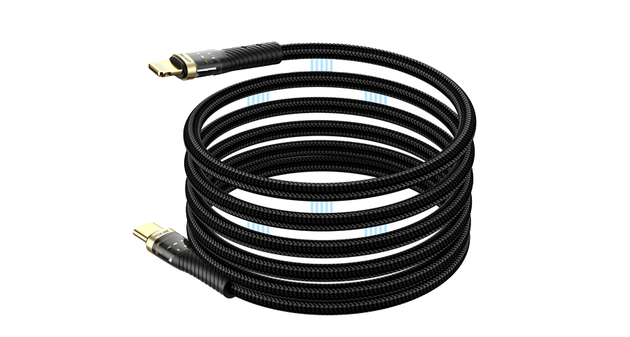 Green Lion Magnetic Cable USB-C to Lightning - Black 1 Green Lion Magnetic Cable USB-C to Lightning - Black