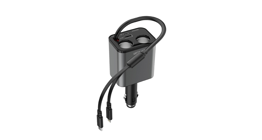 Green Lion Multiport 90W Car Charger - Black 1 Green Lion Multiport 90W Car Charger - Black