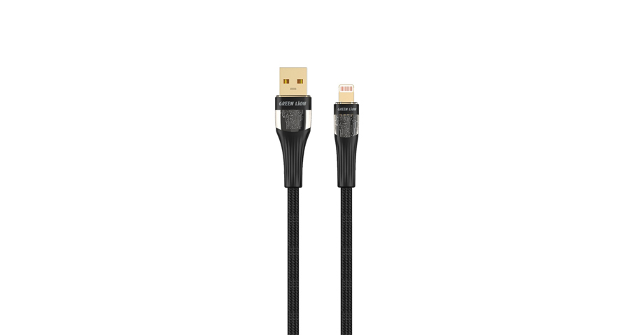 Green Lion Transparent Cable USB-A to Lightning - Black 1 Green Lion Transparent Cable USB-A to Lightning - Black
