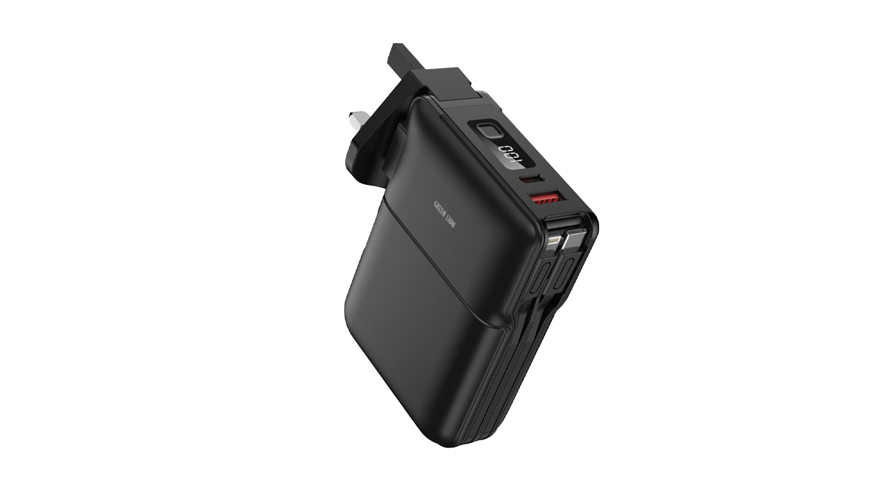 Green Lion Travel Power Bank 10000mAh / Adapter / Holder - Black 1 Green Lion Travel Power Bank 10000mAh / Adapter / Holder - Black