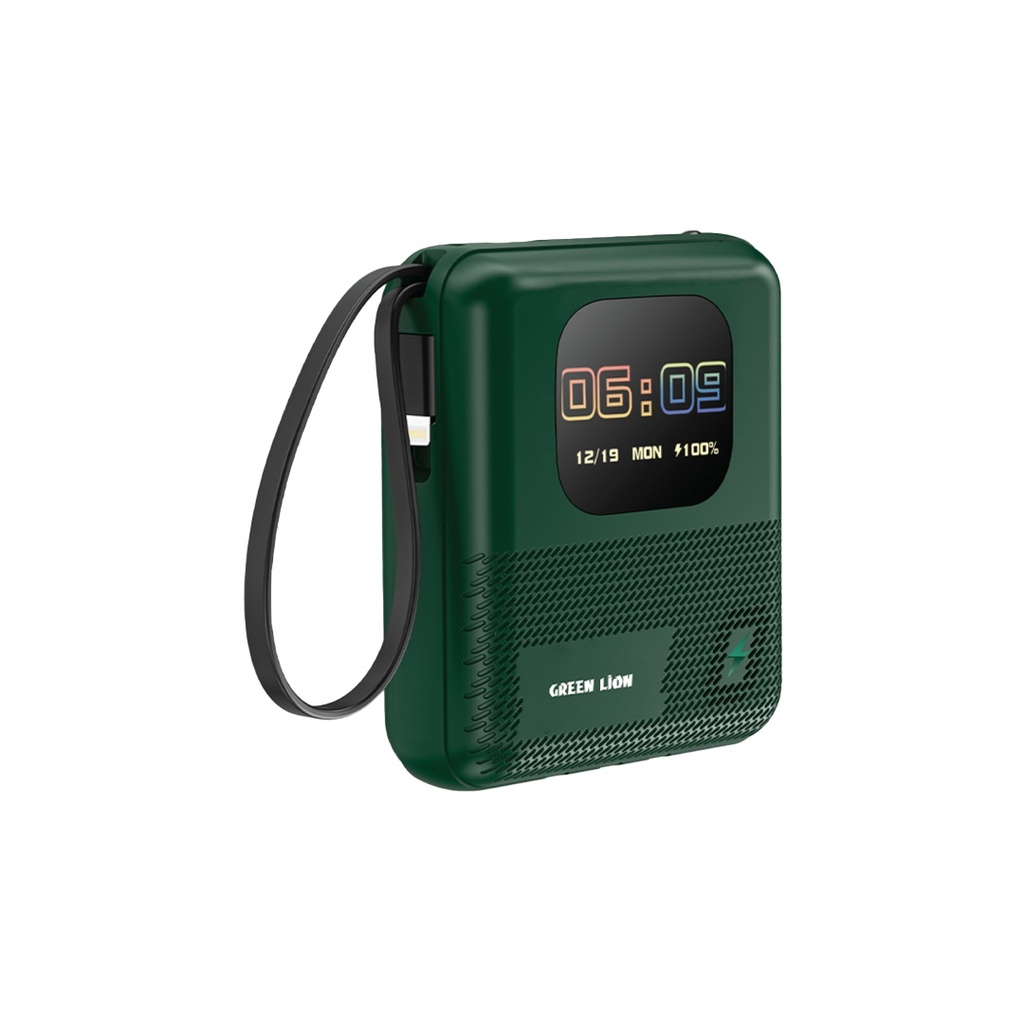 Green Lion Smart Touch Screen 10000mAh Power Bank - Green 1 Green Lion Smart Touch Screen 10000mAh Power Bank - Green