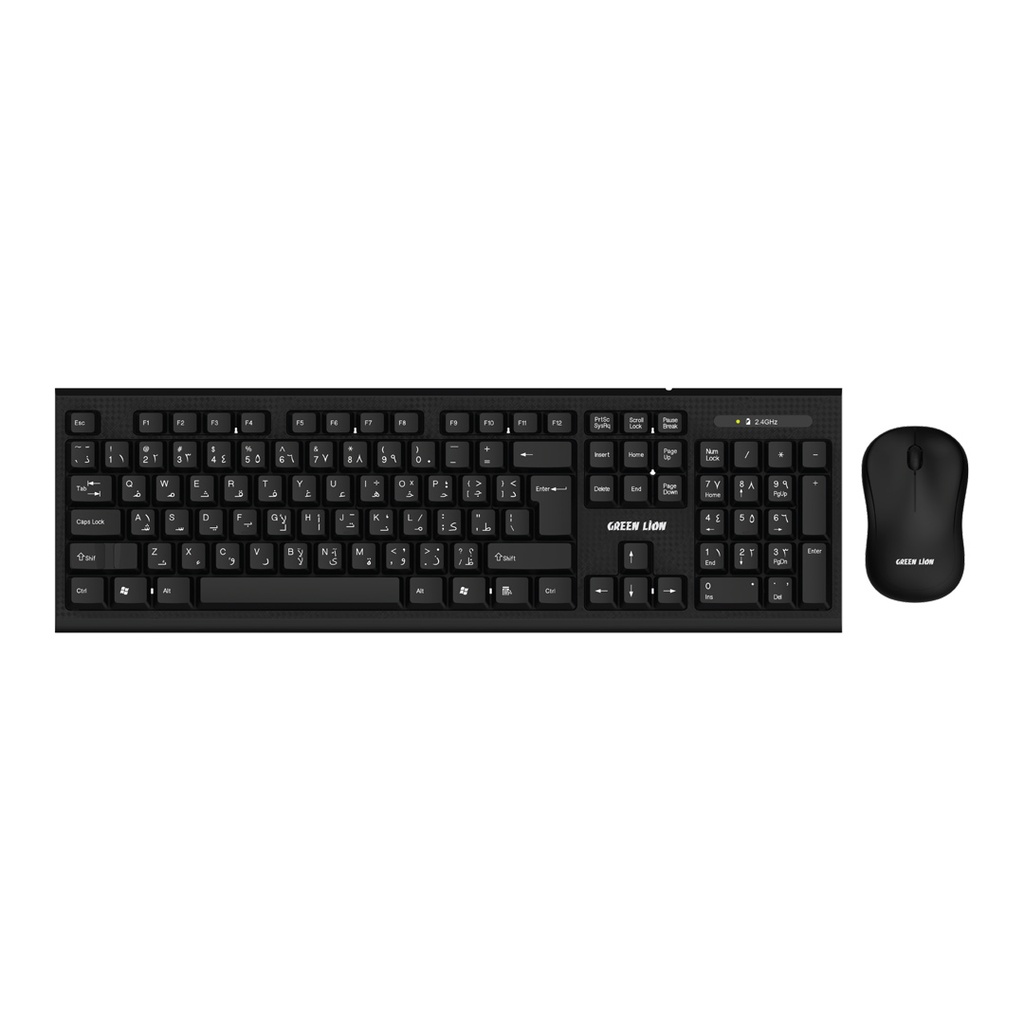 Green Lion Wireless Keyboard And Mouse - Black 1 Green Lion Wireless Keyboard And Mouse - Black