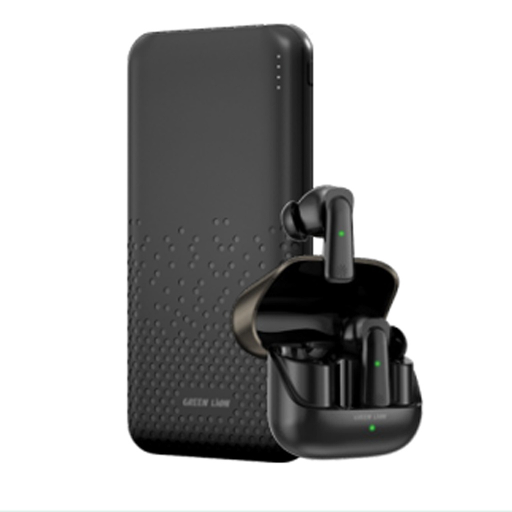 Green Lion Rome Powerbank & TWS Earbuds - Black 1 Green Lion Rome Powerbank & TWS Earbuds - Black