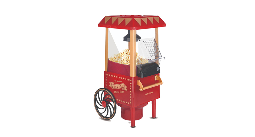 Green Lion Vintage Pop Corn Maker 1200W 270mL - Red 1 Green Lion Vintage Pop Corn Maker 1200W 270mL - Red