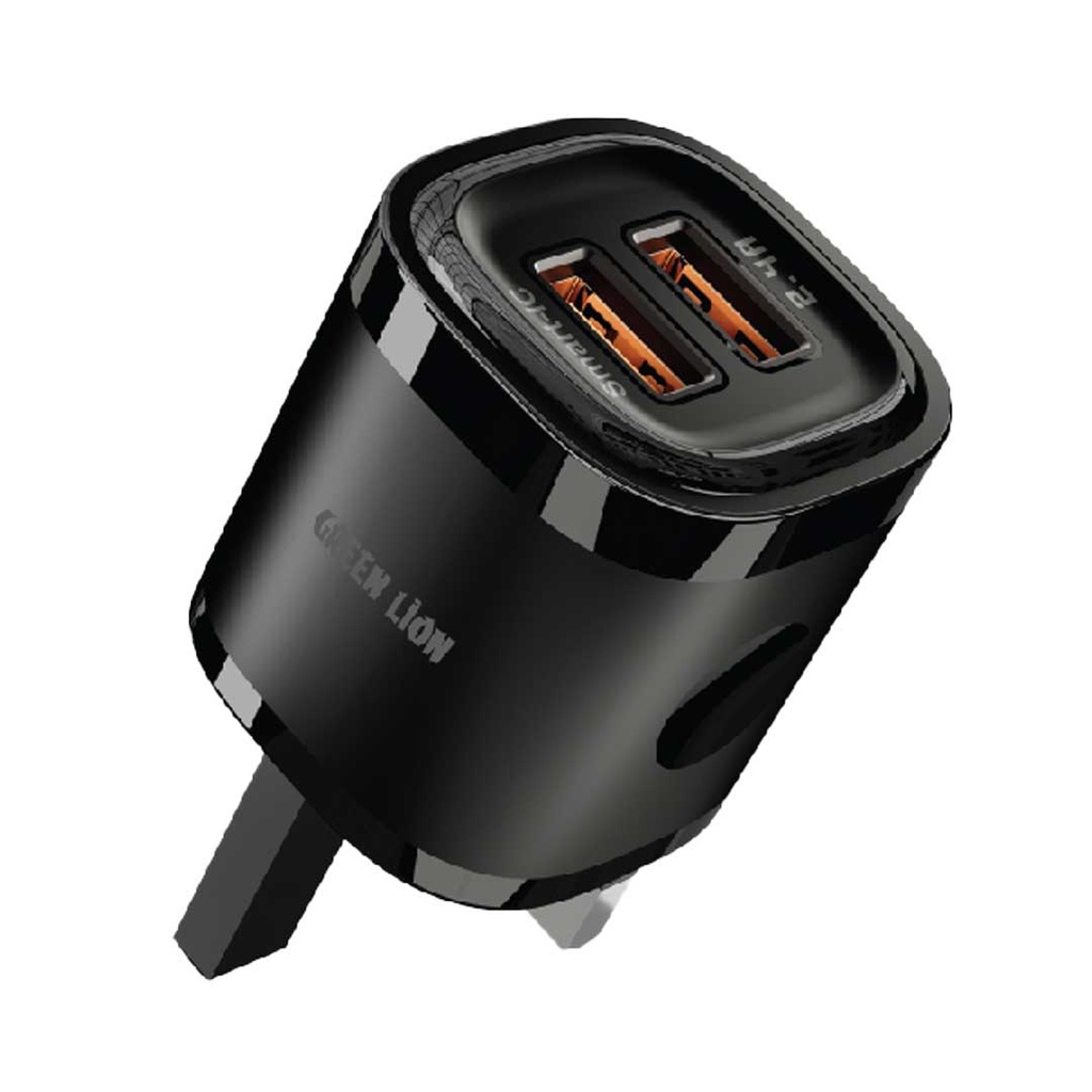 Green Lion 2USB 2.4A Fast Charging +USB-TC data cable 1m Black/Orange 1 Green Lion 2USB 2.4A Fast Charging +USB-TC data cable 1m Black/Orange