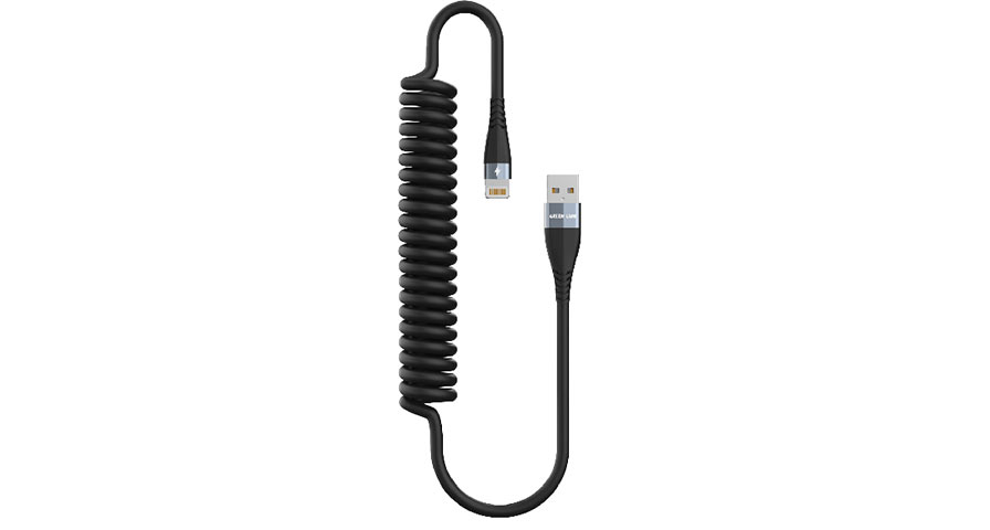 Green Lion TPU Spring Cable USB-A to Lightning Cable 1.8 Meter - Black 1 Green Lion TPU Spring Cable USB-A to Lightning Cable 1.8 Meter - Black