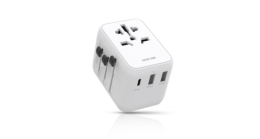 Green Lion 20W Universal Travel Adapter - White 1 Green Lion 20W Universal Travel Adapter - White