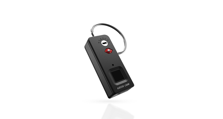 Green Lion Mini Fingerprint Padlock - Black 1 Green Lion Mini Fingerprint Padlock - Black