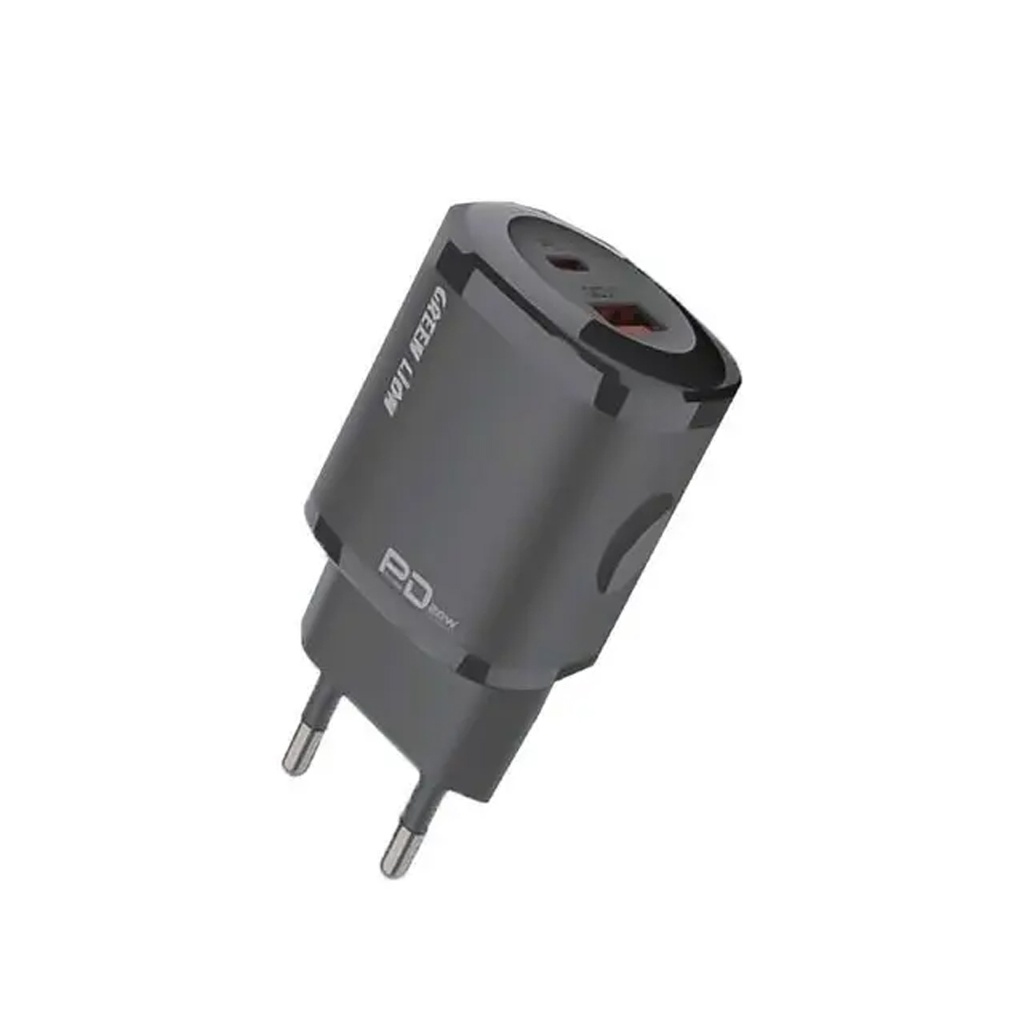 Green Lion 1USB QC18W Fast Charging Black/Orange EU 1 Green Lion 1USB QC18W Fast Charging Black/Orange EU