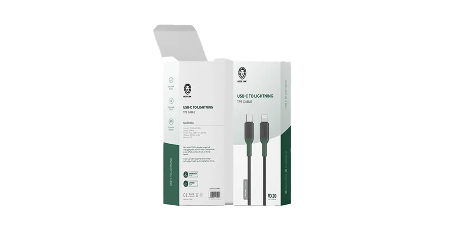 Green Lion USB-C to Lightning TPE Cable 3M PD 20W - Black 1 Green Lion USB-C to Lightning TPE Cable 3M PD 20W - Black