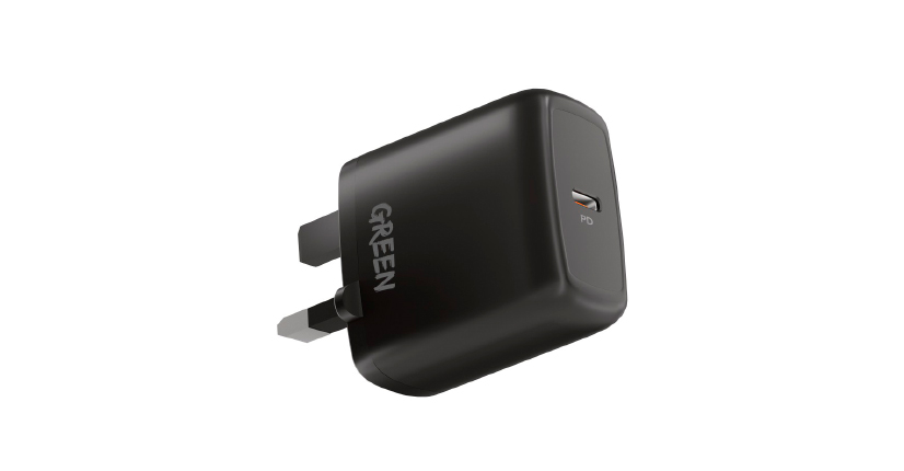 Green Lion Type-C Port Wall Charger 20W UK - Black 1 Green Lion Type-C Port Wall Charger 20W UK - Black