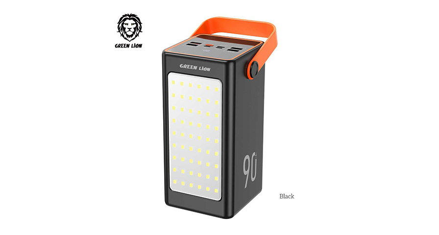 Green Lion Thunder 90 Power Bank 90000mAh PD 20W QC3.0 22.5W - Black 1 Green Lion Thunder 90 Power Bank 90000mAh PD 20W QC3.0 22.5W - Black