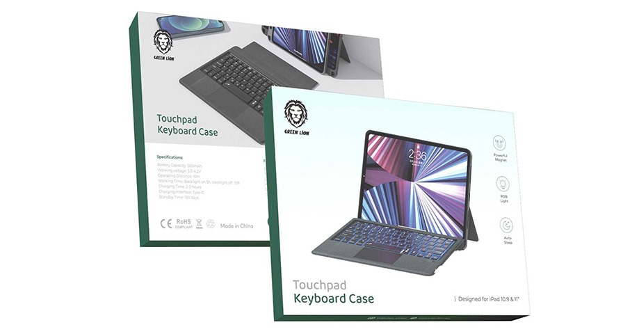 Green Lion Touchpad Keyboard Case for iPad 10.5" & 10.2" 1 Green Lion Touchpad Keyboard Case for iPad 10.5" & 10.2"