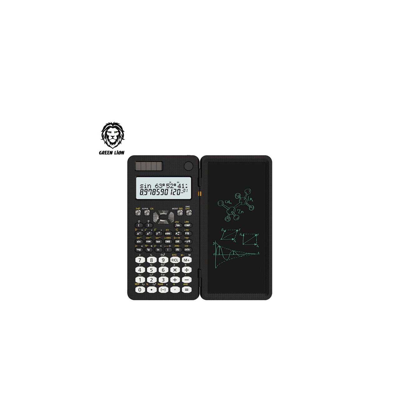 Green Lion Scientific Calculator & Writing Pad - Black 1 Green Lion Scientific Calculator & Writing Pad - Black