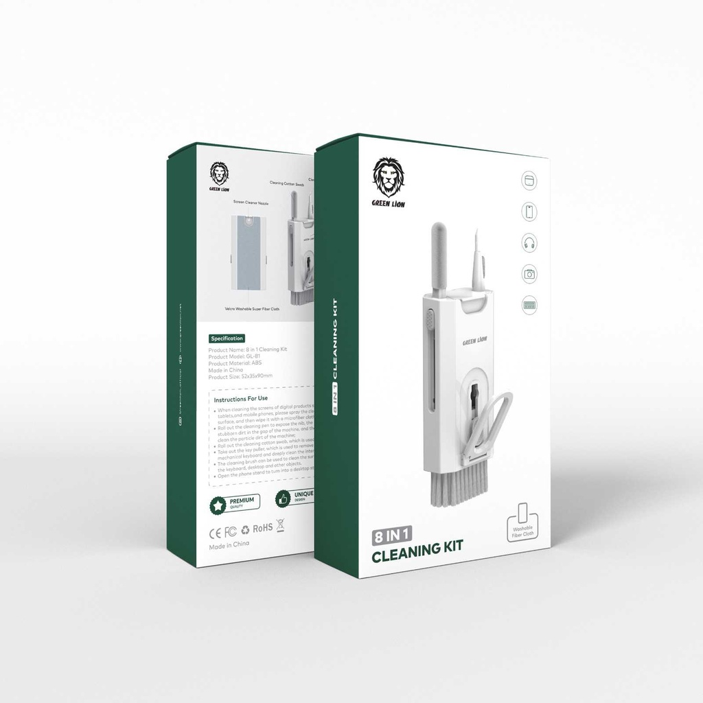 Green Lion 8 in 1 Cleaning Kit 1 Green Lion 8 in 1 Cleaning Kit