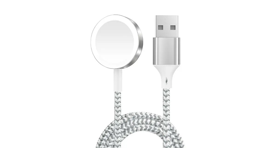 Green Lion Magnetic Braided Charging Cable 1.2M (USB-A Interface) for iWatch - Silver 1 Green Lion Magnetic Braided Charging Cable 1.2M (USB-A Interface) for iWatch - Silver