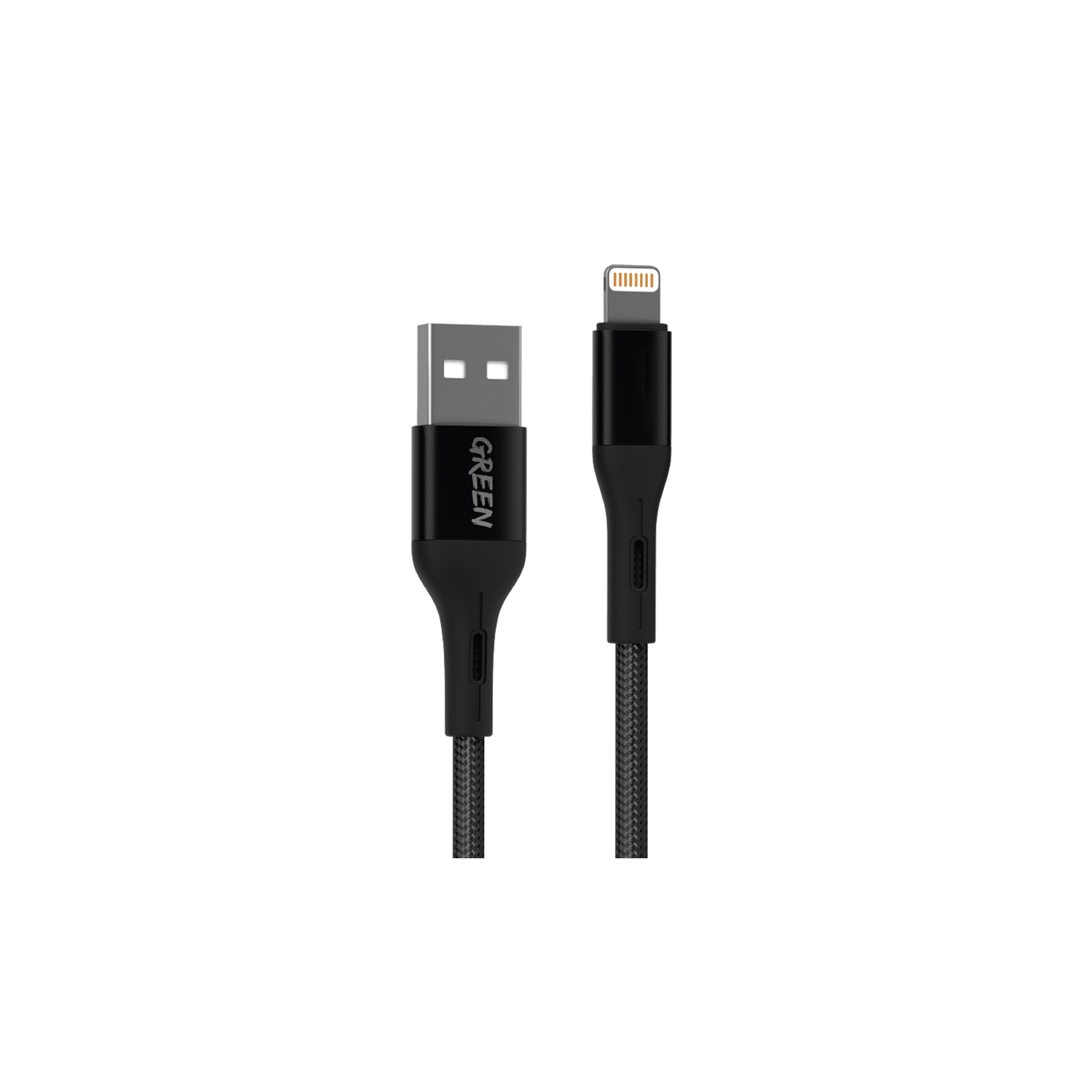 Green Lion Braided Lightning Cable 3m 2A - Black 1 Green Lion Braided Lightning Cable 3m 2A - Black