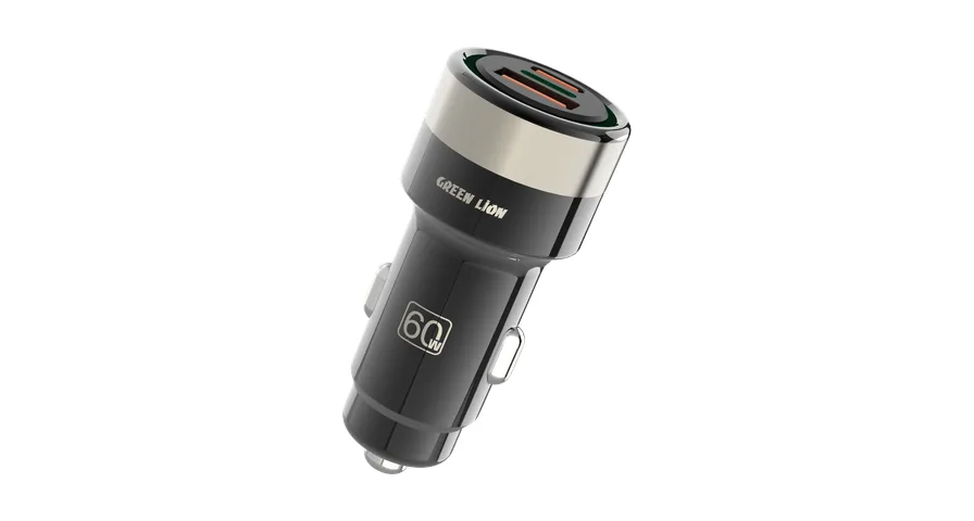 Green Lion Zinc Alloy PD+QC Car Charger - Black 1 Green Lion Zinc Alloy PD+QC Car Charger - Black