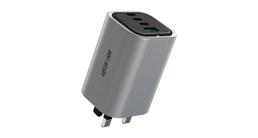 Green Lion Premium Series GaN Charger UK Plug PD 100W - Gray 1 Green Lion Premium Series GaN Charger UK Plug PD 100W - Gray