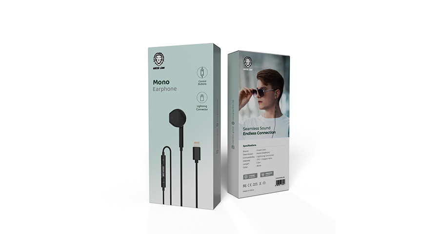 Green Lion Mono Earphone with Lightning Connector 1 Green Lion Mono Earphone with Lightning Connector